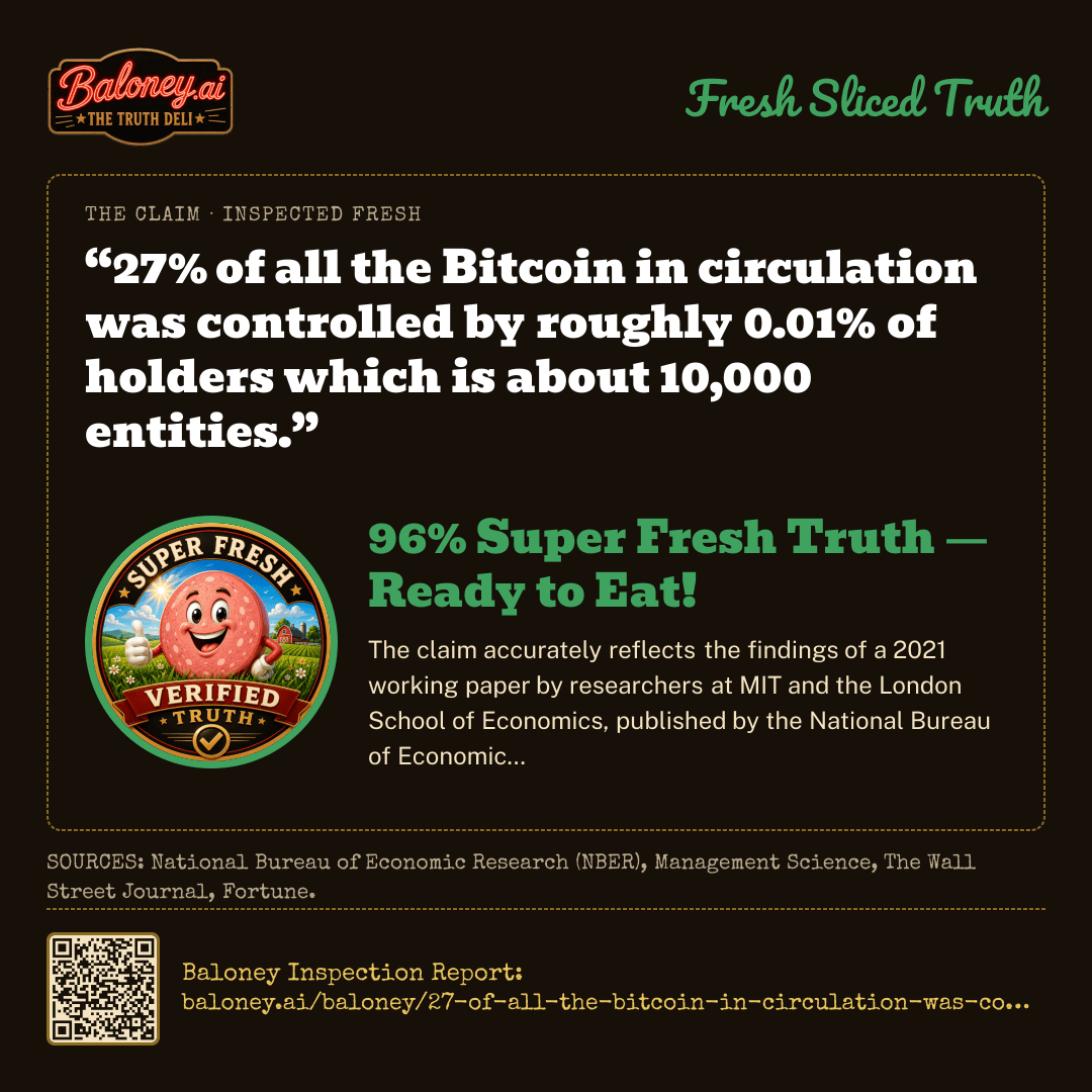 96% Super Fresh Truth card for this claim