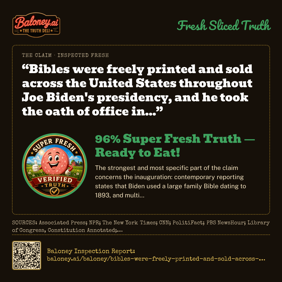 The corrected truth: The First Amendment of the U.S. Constitution guarantees the free exercise of religion and expressly forbids the federal government from banning any religious texts.. Read its Inspection Report.