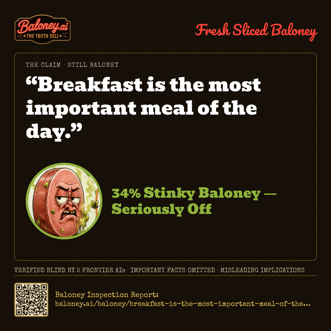 34% Stinky Baloney card for this claim