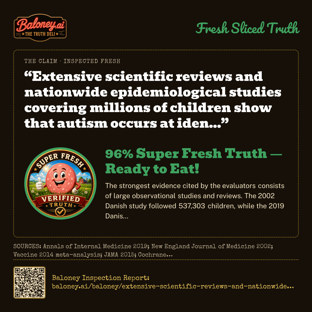 96% Super Fresh Truth card for this claim