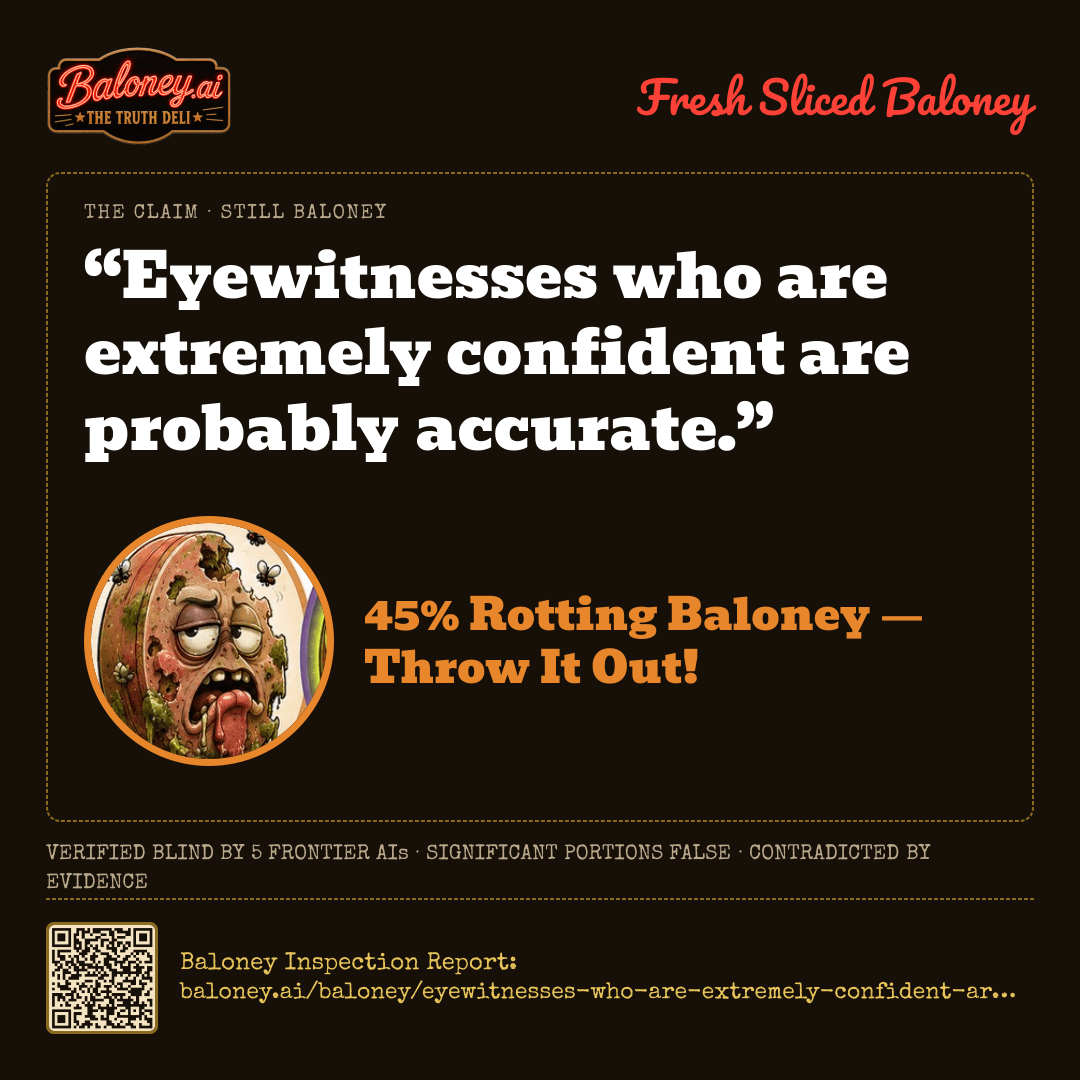 45% Rotting Baloney card for this claim