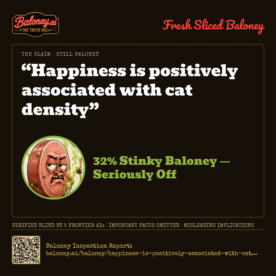 32% Stinky Baloney card for this claim