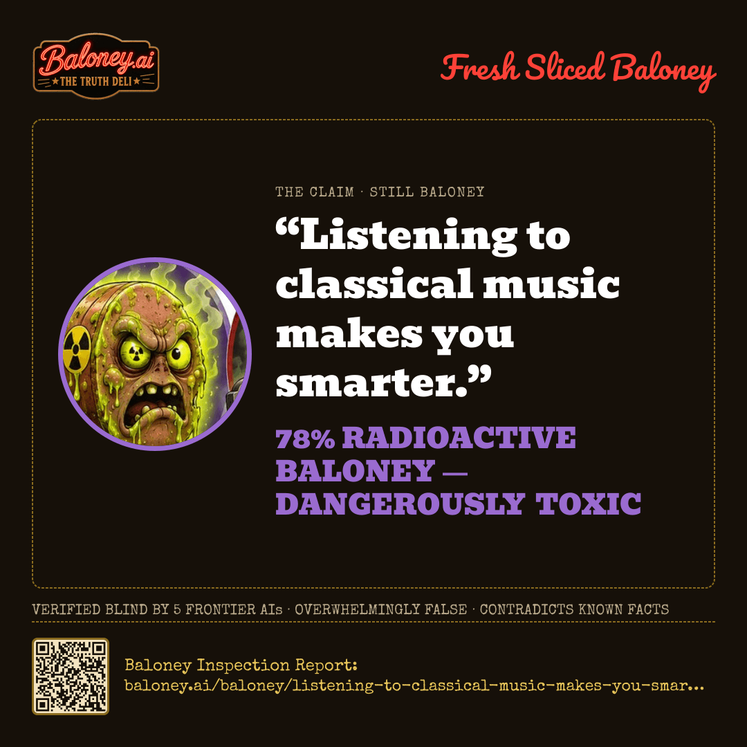 78% Radioactive Baloney card for this claim