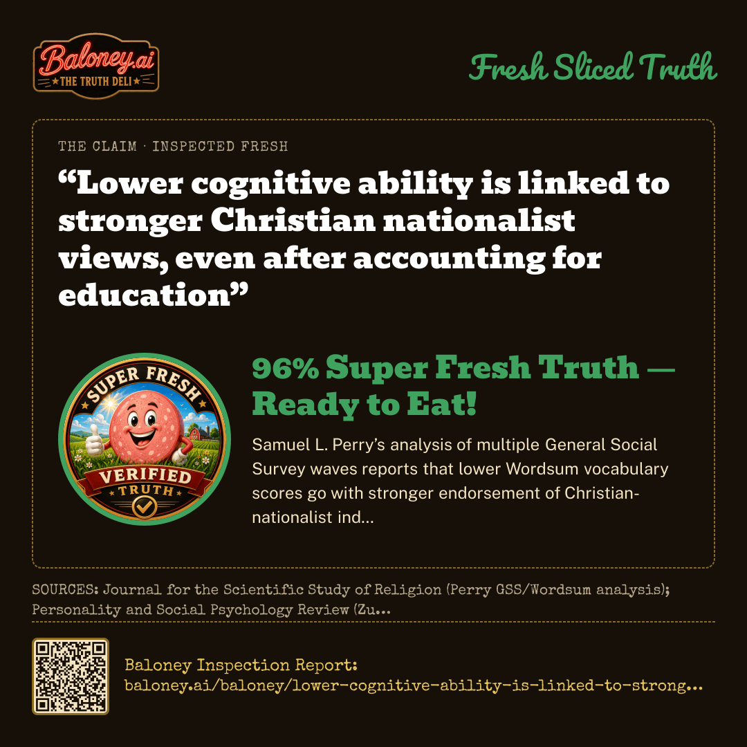 96% Super Fresh Truth card for this claim