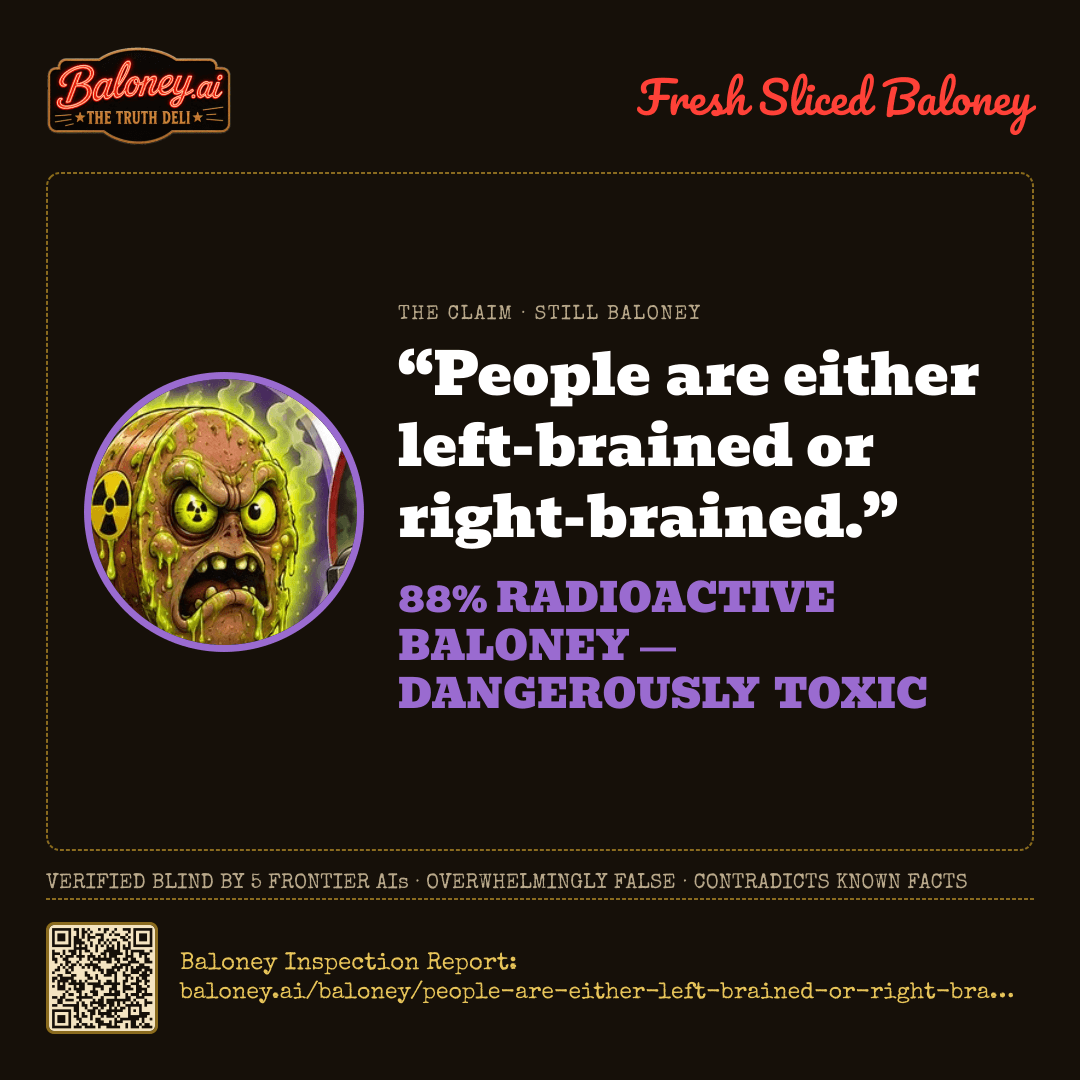 88% Radioactive Baloney card for this claim