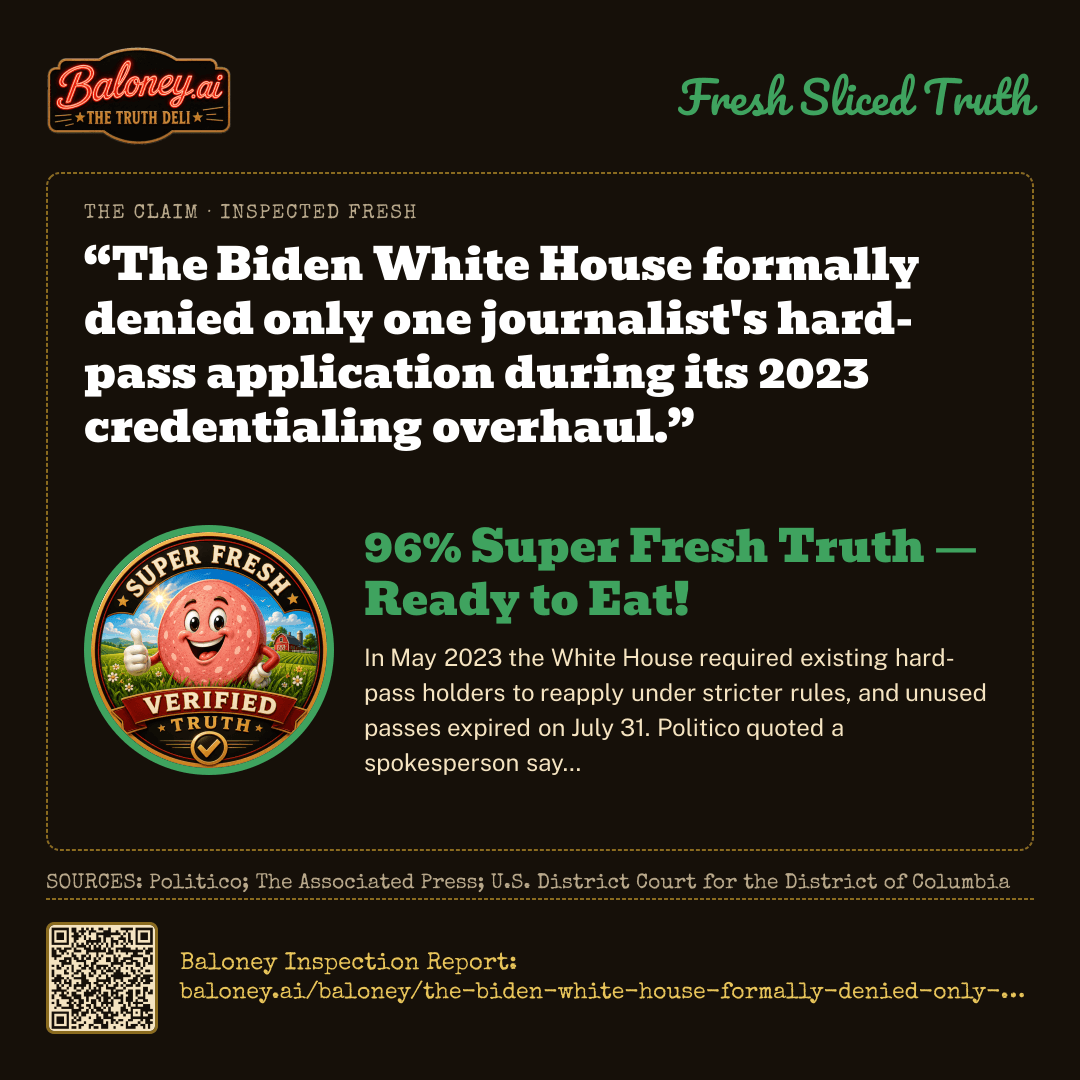 96% Super Fresh Truth card for this claim