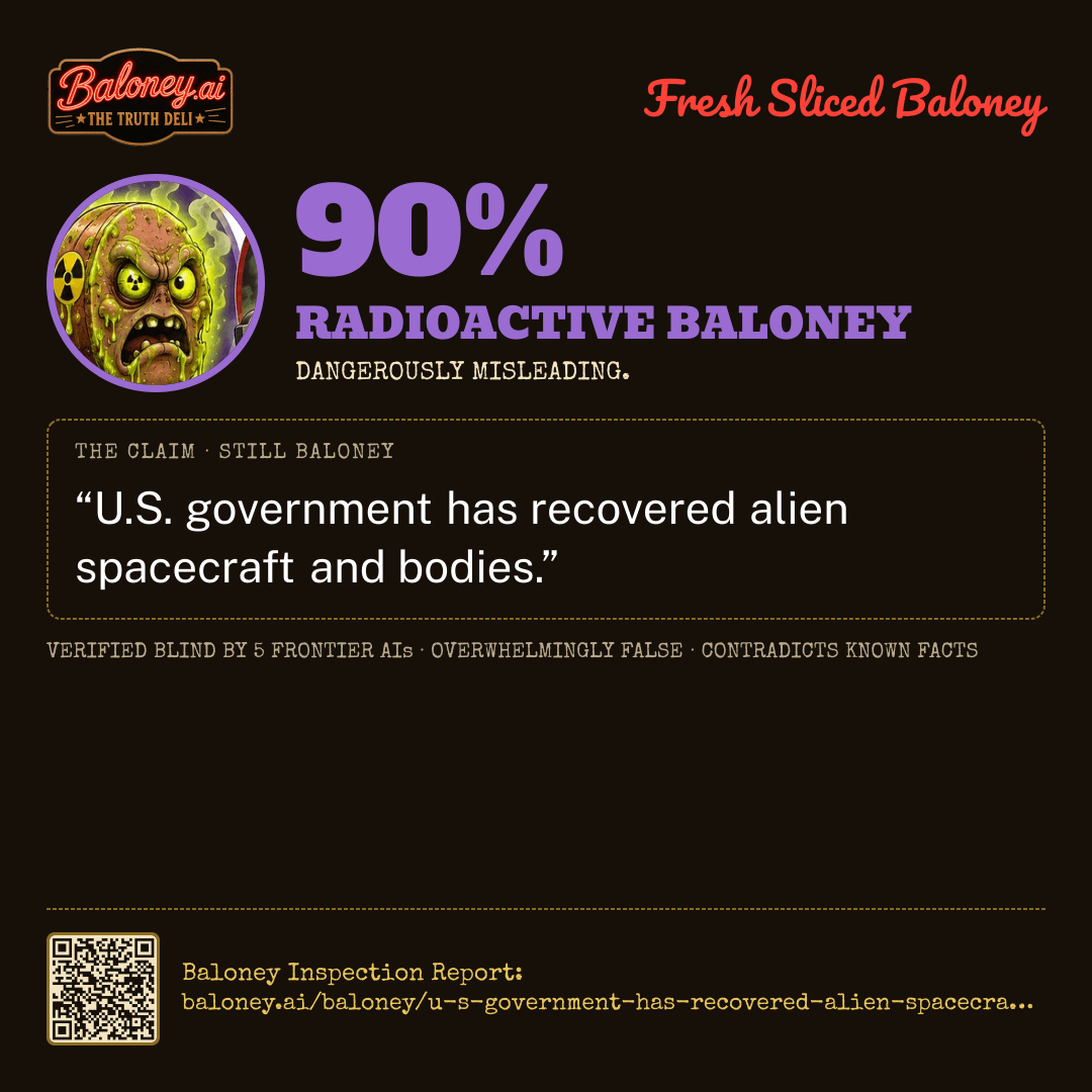 90% Radioactive Baloney card for this claim