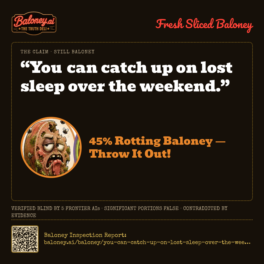 45% Rotting Baloney card for this claim
